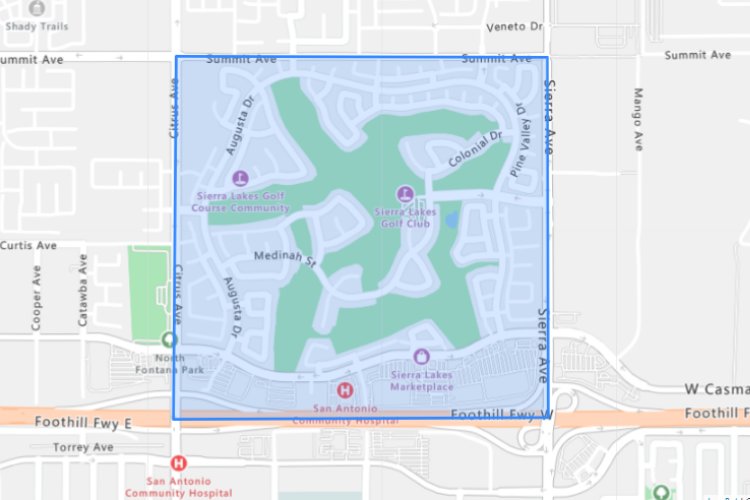 Sierra Lakes boundaries map | fontana real estate | Alvin Tapia