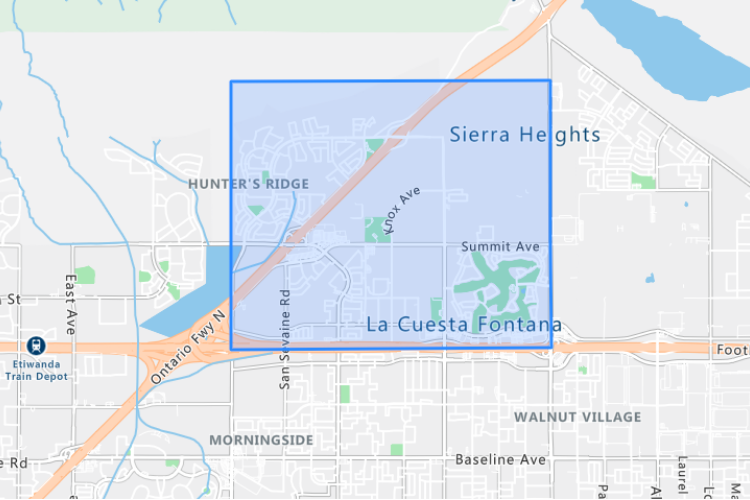 North Fontana Homes For Sale map | North Fontana Homes For Sale | Alvin Tapia