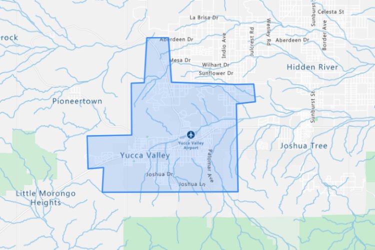 Yucca Valley boundaries map | Yucca Valley Homes For Sale | Alvin Tapia